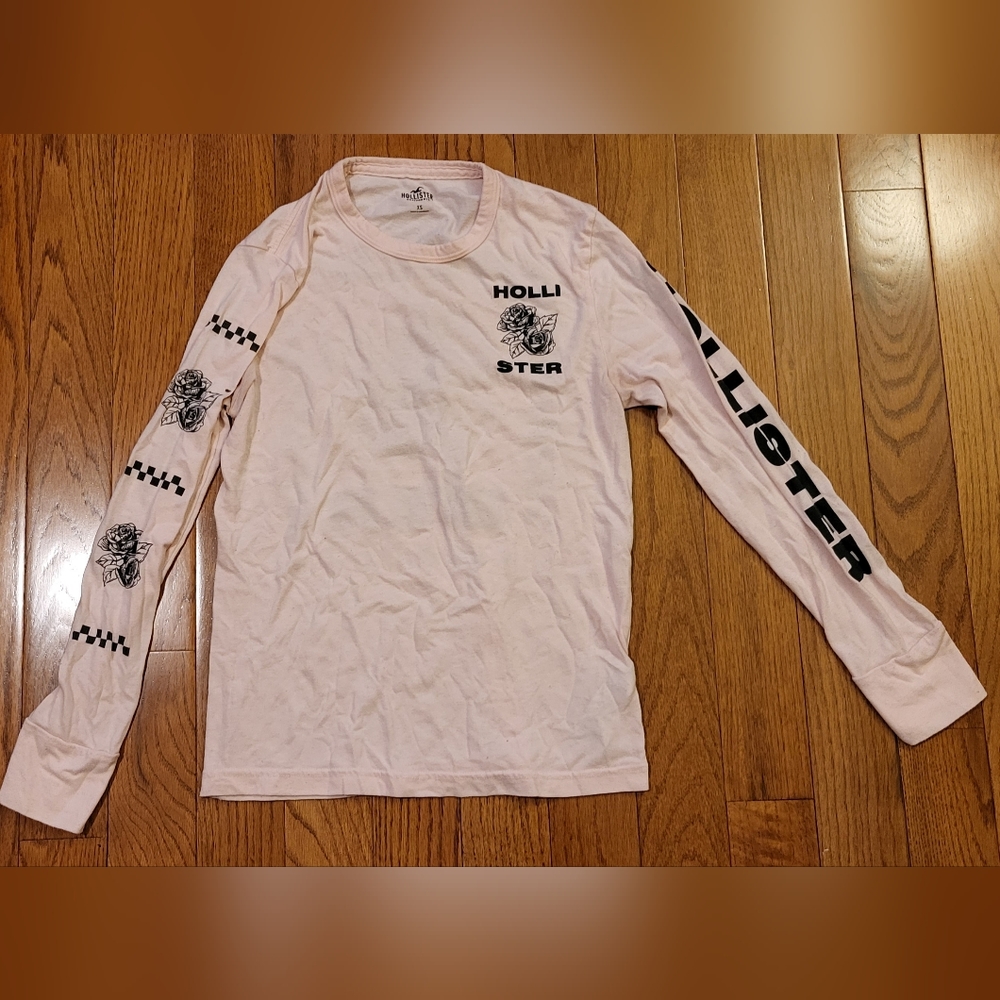 Men's Hollister Pink Long Sleeve Shirt - Extra Small